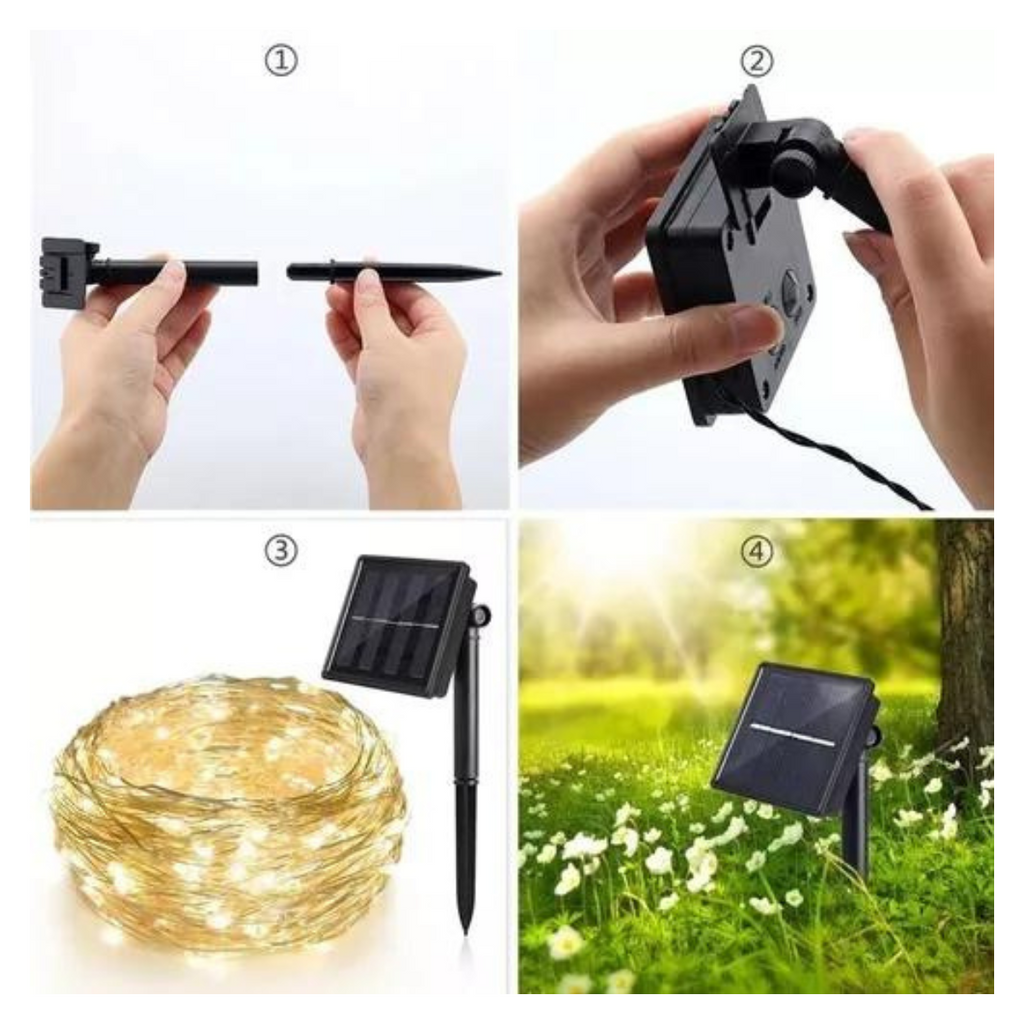 Cadena de Luces Solares 300 Led 30 M