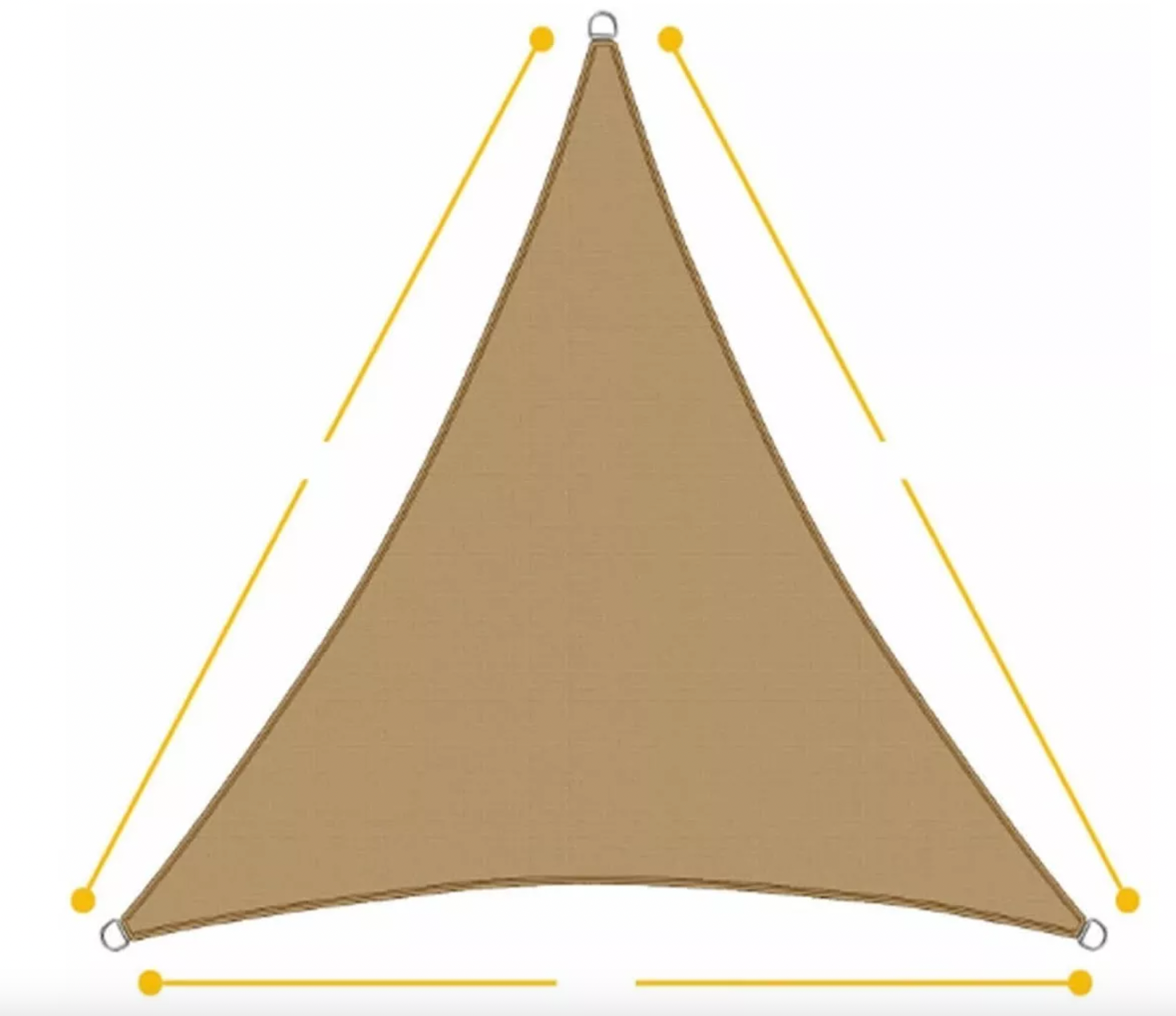 Malla Sombra Triangular, Protector 3x3mt